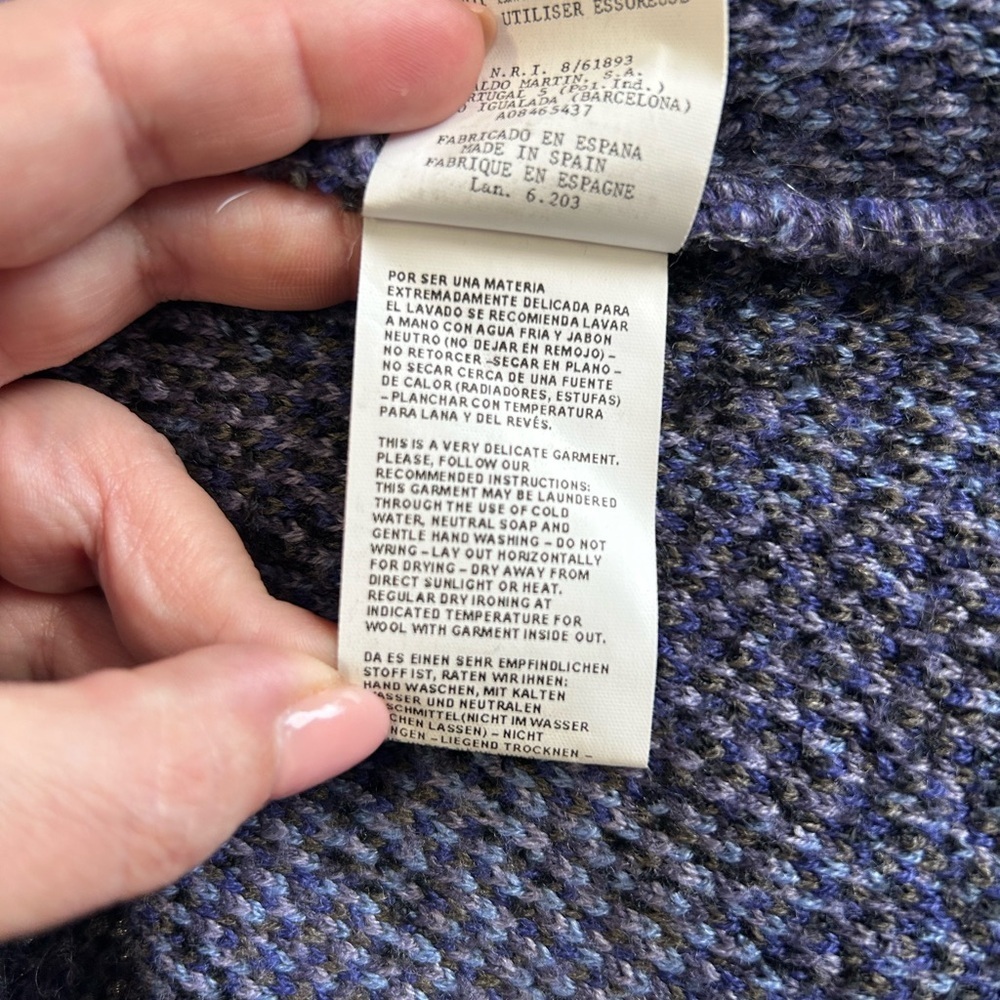 Aldo Martins Wool Alpaca Boho Artisan Knit Long Cardigan - Picture 8 of 9